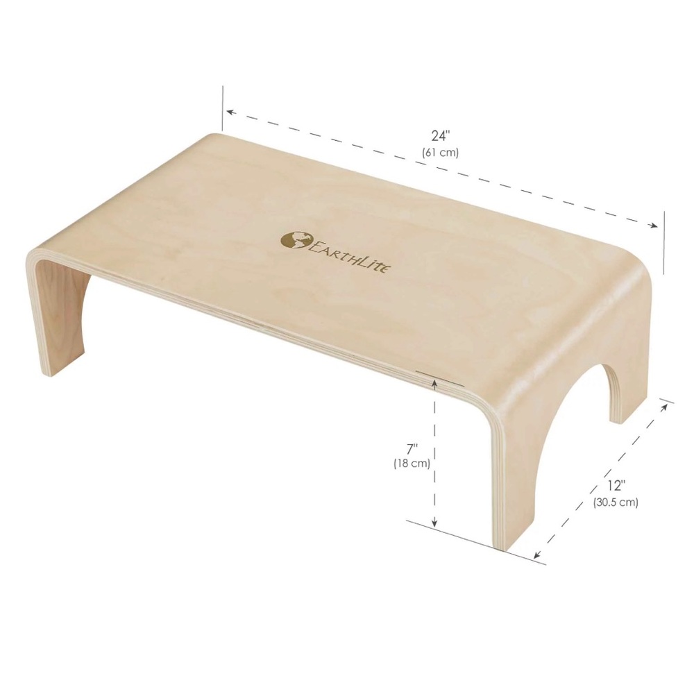 EarthLite Earth Lite Big Birch Maple Wood Massage Therapist Table Bed Step Stool - Picture 3 of 11